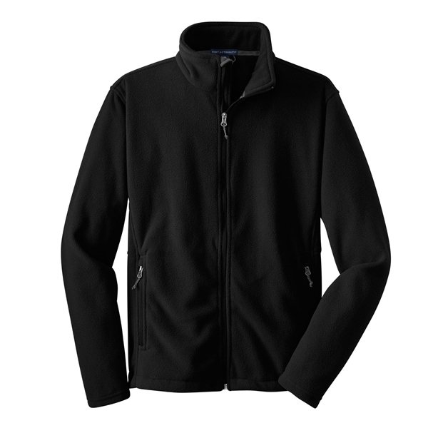 aerial view a black port authority fleece jacket - mens, image 5 of 6