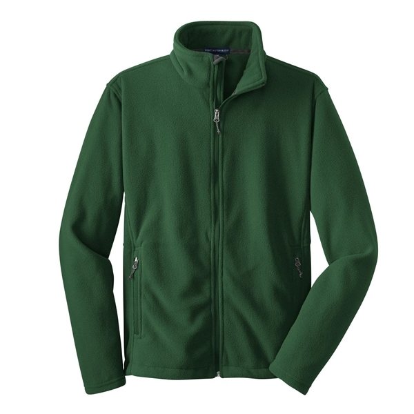 aerial view a forest green port authority fleece jacket - mens, image 5 of 6