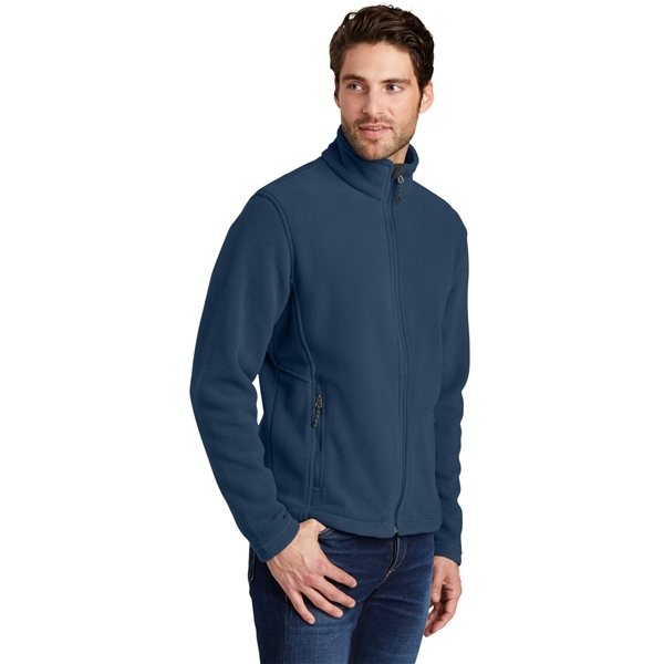 aerial view a insignia blue port authority fleece jacket - mens, image 2 of 6