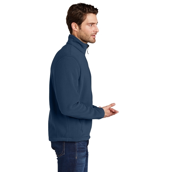 aerial view a insignia blue port authority fleece jacket - mens, image 3 of 6