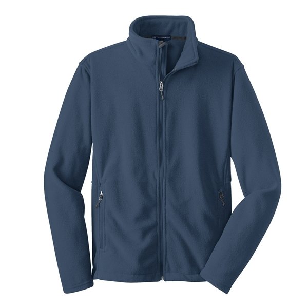 aerial view a insignia blue port authority fleece jacket - mens, image 5 of 6