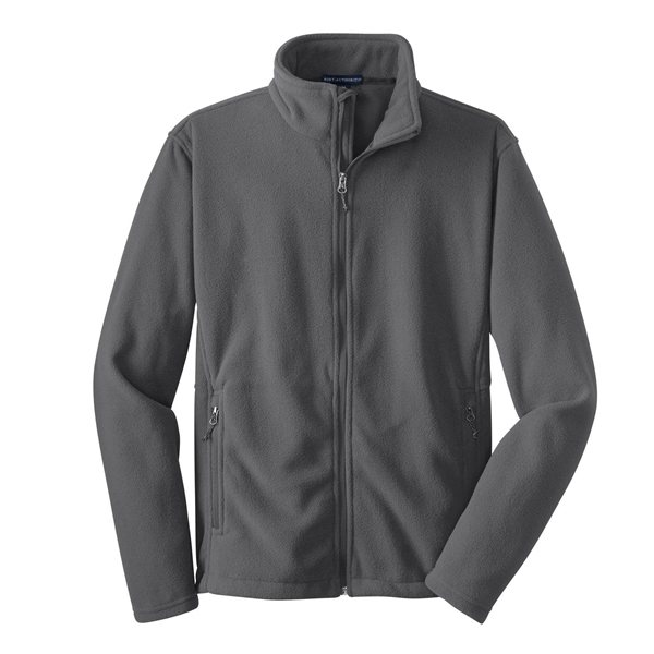 aerial view a iron grey port authority fleece jacket - mens, image 5 of 6