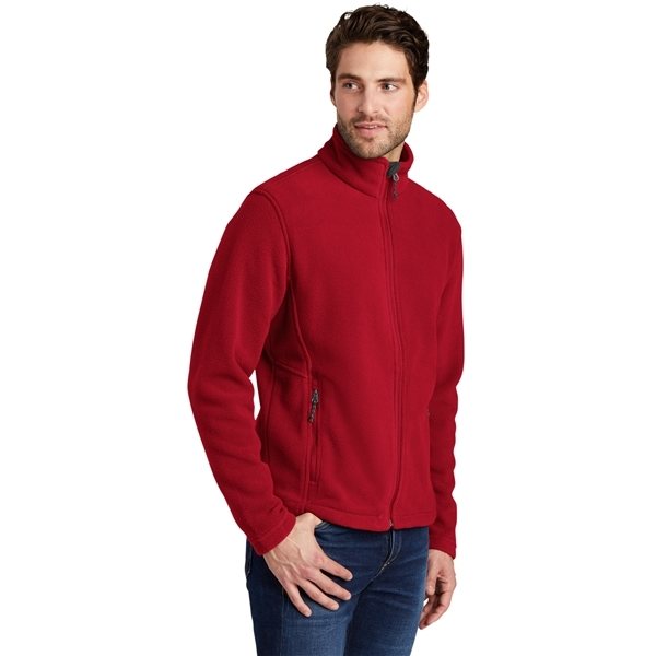 aerial view a true red port authority fleece jacket - mens, image 2 of 6