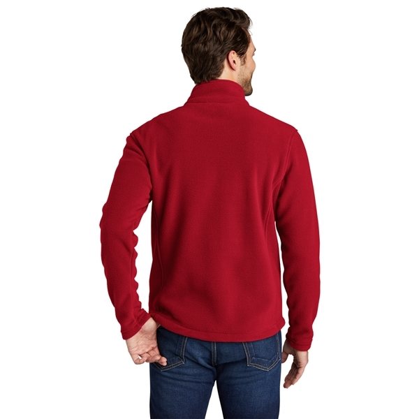 aerial view a true red port authority fleece jacket - mens, image 4 of 6