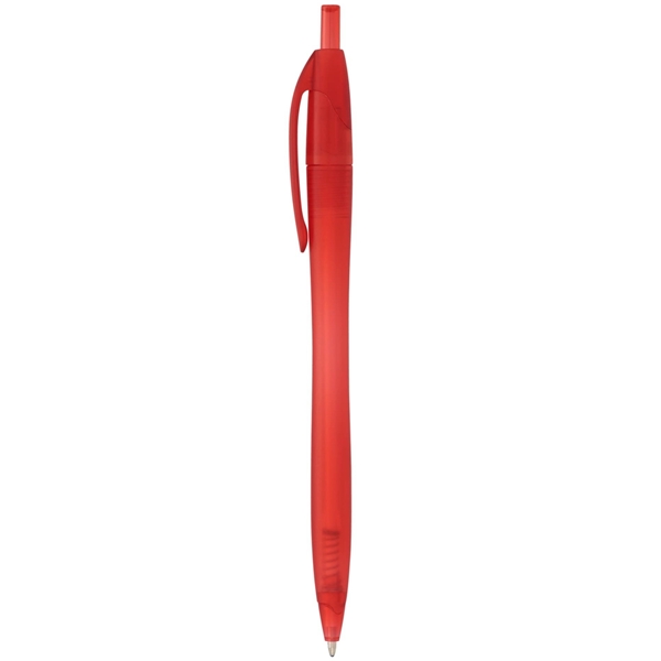 aerial view a translucent red cougar multi color click ballpoint pen, custom pens, image 2 of 4