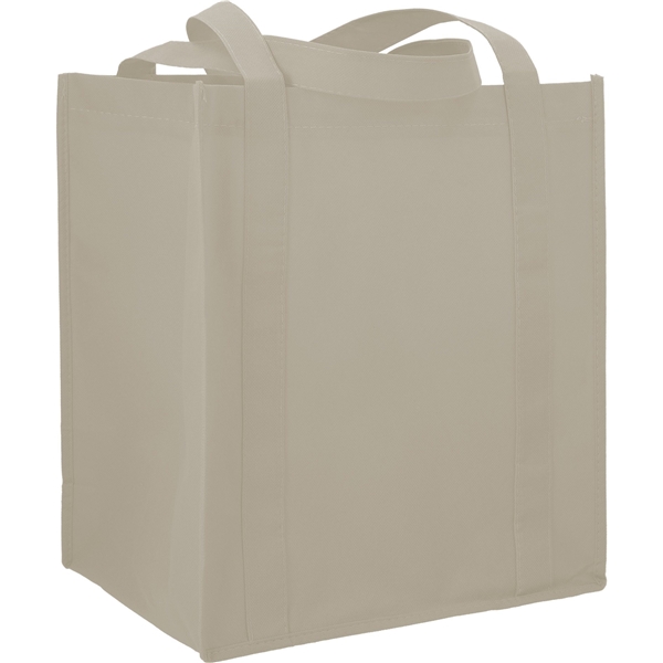 aerial view a cream the hercules non - woven grocery tote - 13 x 14.5, image 3 of 4