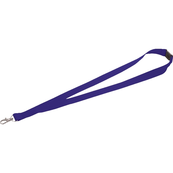 aerial view a navy blue lanyard with metal lobster clip - 3/4, image 2 of 3