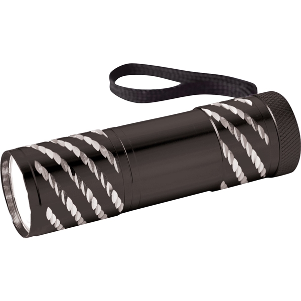 aerial view a black astro aluminum mini flashlight, image 2 of 3