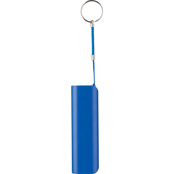 aerial view a royal blue span 1200 mah power bank, image 4 of 5