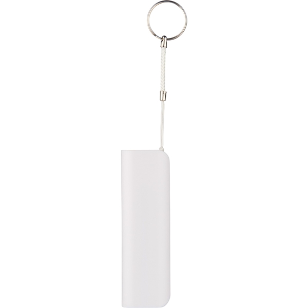 aerial view a white span 1200 mah power bank, image 4 of 5
