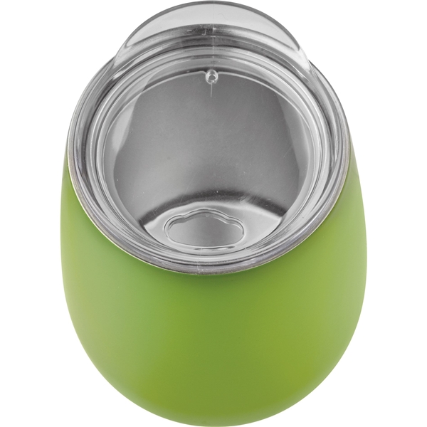 aerial view a lime green neo vacuum insulated stainless steel cup - 10 oz., image 3 of 3