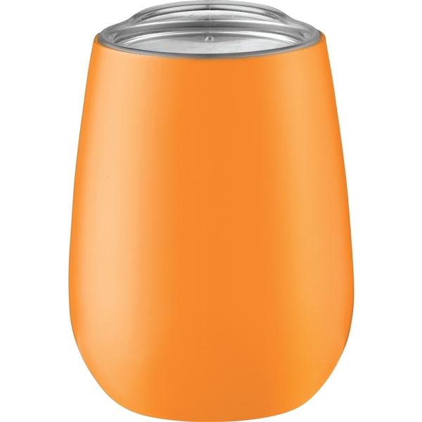 aerial view a orange neo vacuum insulated stainless steel cup - 10 oz., image 2 of 2