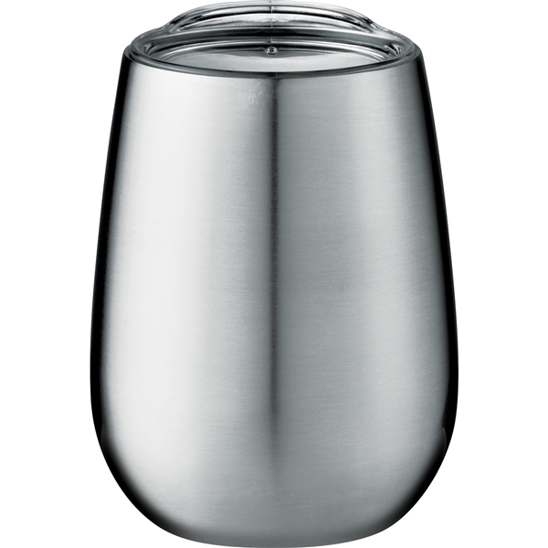 aerial view a silver neo vacuum insulated stainless steel cup - 10 oz., image 2 of 3