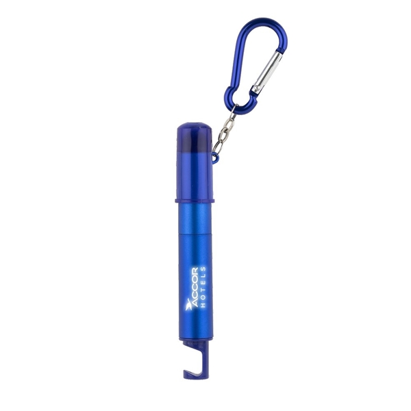 aerial view a blue eclair 4- in -1 multi - function pen, image 2 of 2