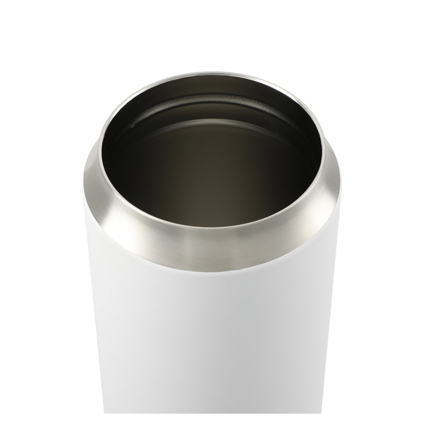 aerial view a white marka copper vac tumbler w / ss straw 20 oz, image 6 of 6