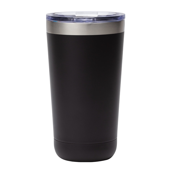 aerial view a black manna(tm) 18 oz ranger pint steel tumbler, image 3 of 4