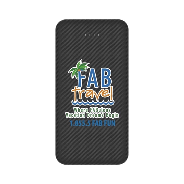 aerial view a pms black c the hegewisch carbon fiber 10000mah power bank, image 2 of 5