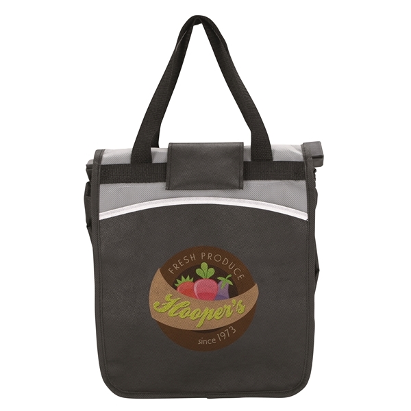 aerial view a black good value(tm) expandable grocery cart tote, image 3 of 8