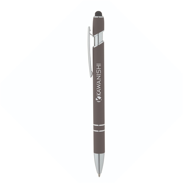 aerial view a grey denton soft - touch pen w / stylus, image 2 of 2
