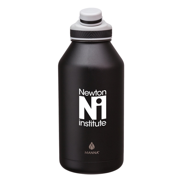 aerial view a black manna(tm) 64 oz ranger steel bottle, image 2 of 6