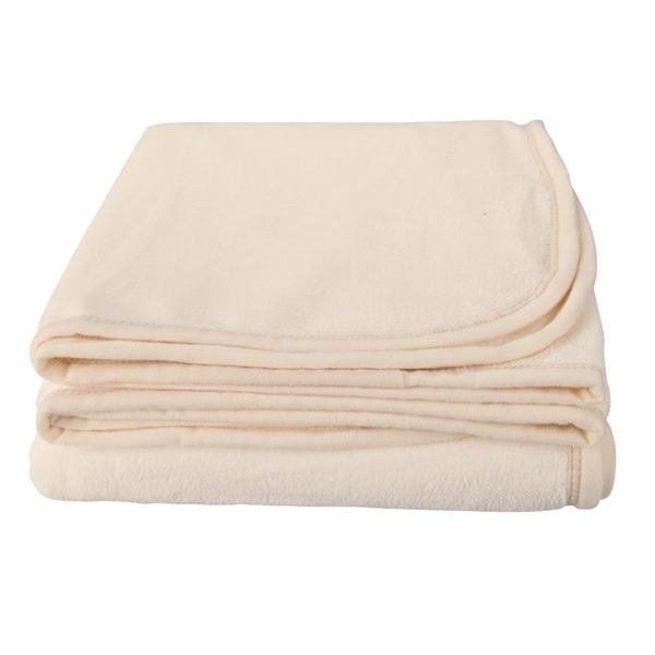 aerial view a cream brookshire micro - plush blanket, image 8 of 8