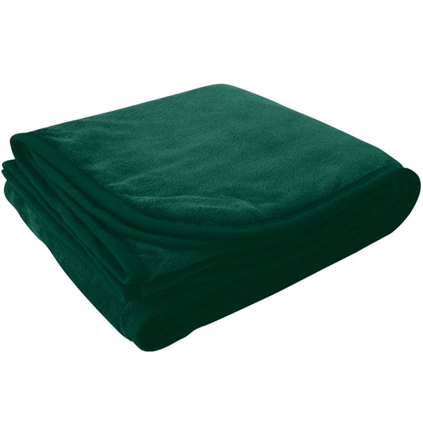 aerial view a green brookshire micro - plush blanket, image 5 of 5