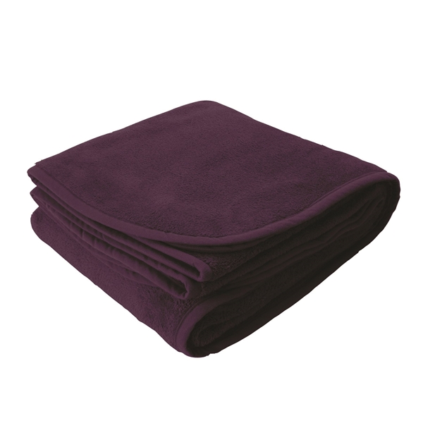 aerial view a purple brookshire micro - plush blanket, image 4 of 6