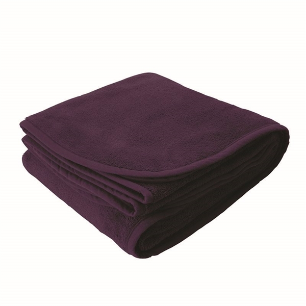 aerial view a purple brookshire micro - plush blanket, image 5 of 6
