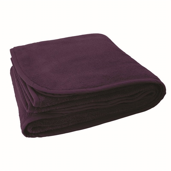 aerial view a purple brookshire micro - plush blanket, image 6 of 6