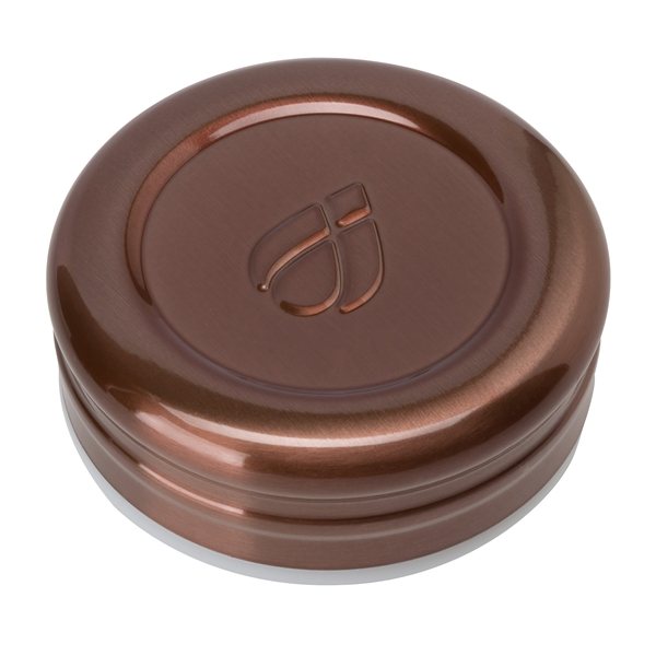 aerial view a brown manna(tm) 20 oz retro stainless steel water bottle, image 4 of 5
