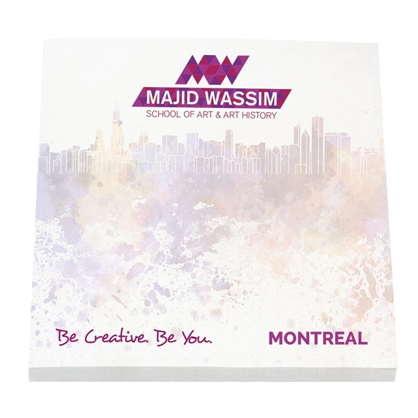 aerial view a white custom sticky note pads, image 2 of 29