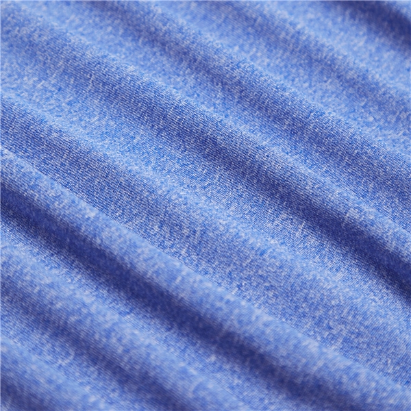 aerial view a new royal heather (561) mens taza performance knit quarter zip with thumb holes, image 5 of 6