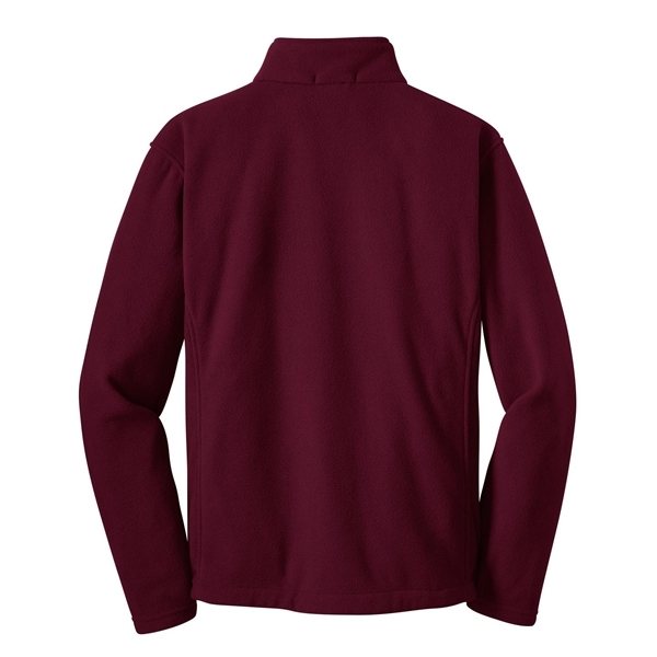 aerial view a maroon port authority fleece jacket - mens, image 6 of 6