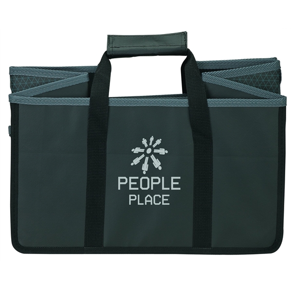 aerial view a black optimum - iii trunk organizer with cooler, image 3 of 16