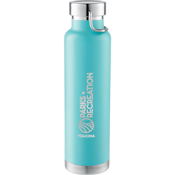 aerial view a mint green thor copper vacuum insulated 22oz water bottle, image 3 of 3