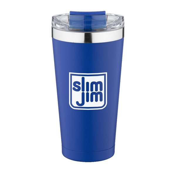 aerial view a blue 20 oz basecamp mckinley tumbler, image 2 of 6