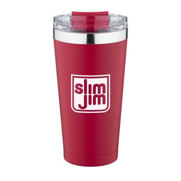 aerial view a red 20 oz basecamp mckinley tumbler, image 2 of 7
