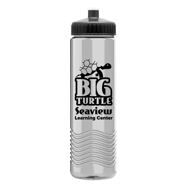Promotional Wave Tritan® Bottle with Push-Pull Lid - 24 oz