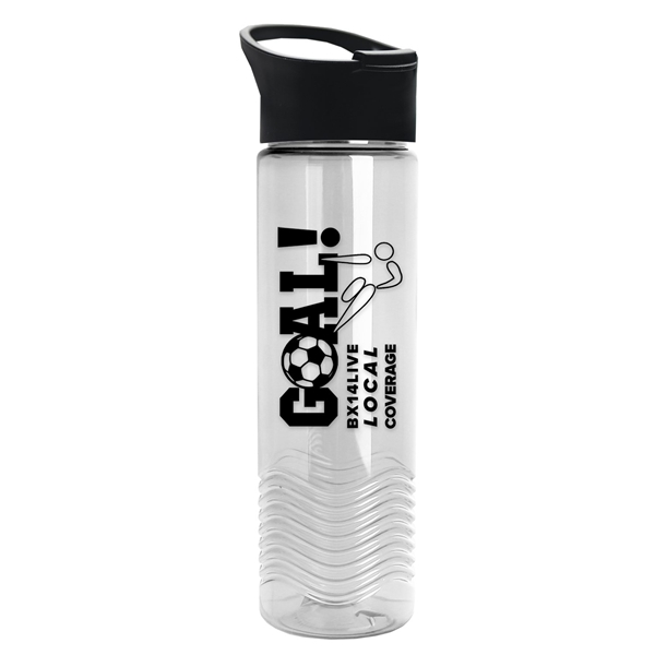 Promotional Wave Tritan® Bottle with Pop-Up Lid - 24 oz