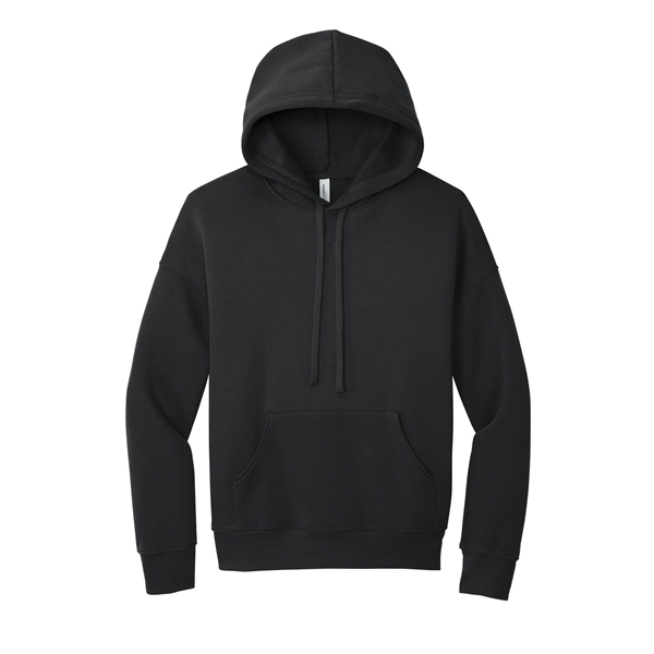 aerial view a dark grey bella+canvas (r) unisex sponge fleece pullover dtm hoodie, image 4 of 5
