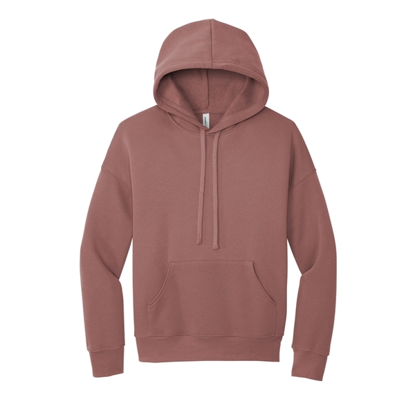 aerial view a mauve bella+canvas (r) unisex sponge fleece pullover dtm hoodie, image 4 of 5