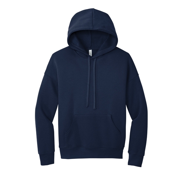 aerial view a navy bella+canvas (r) unisex sponge fleece pullover dtm hoodie, image 4 of 5