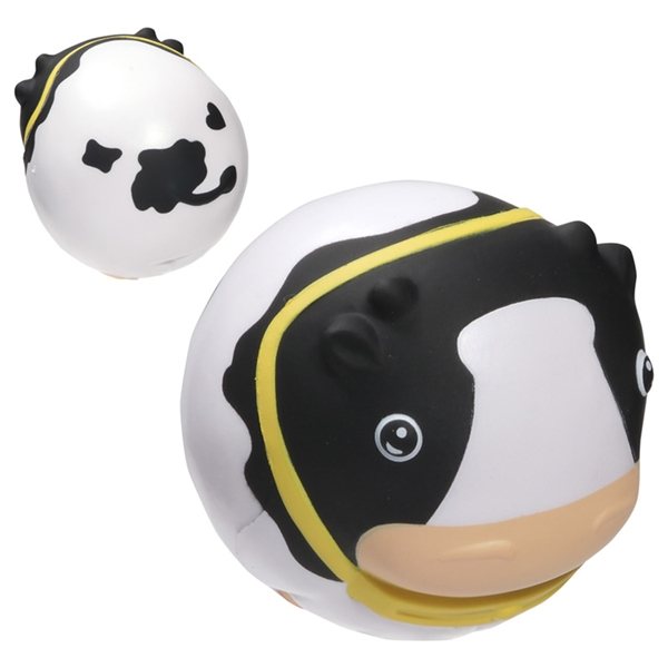 aerial view a black/white milk cow wobbler - stress reliever, image 2 of 2