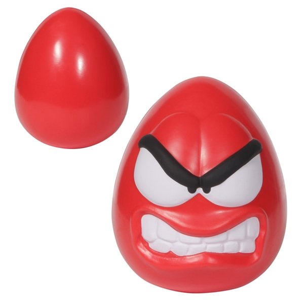 aerial view a red mood maniac stress reliever wobbler - angry, image 2 of 2