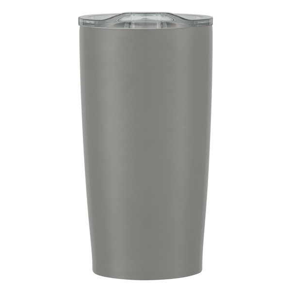 aerial view a matte gray with clear lid 20 oz himalayan tumbler, image 2 of 5