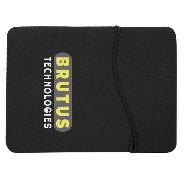 aerial view a black reversible laptop sleeve, image 2 of 2