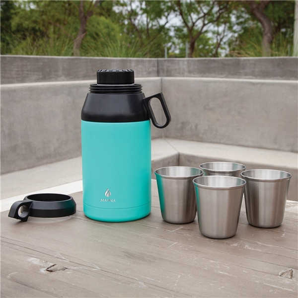 aerial view a aqua manna(tm) 64 oz stack growler, image 4 of 4