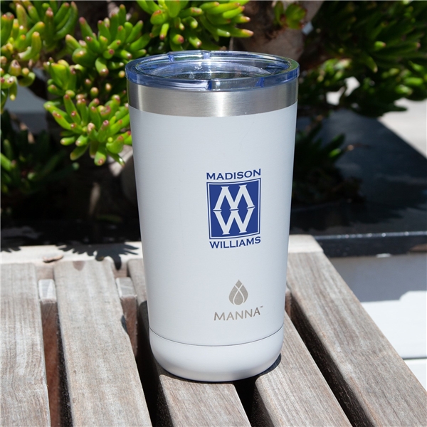 aerial view a grey manna(tm) 18 oz ranger pint steel tumbler, image 5 of 5