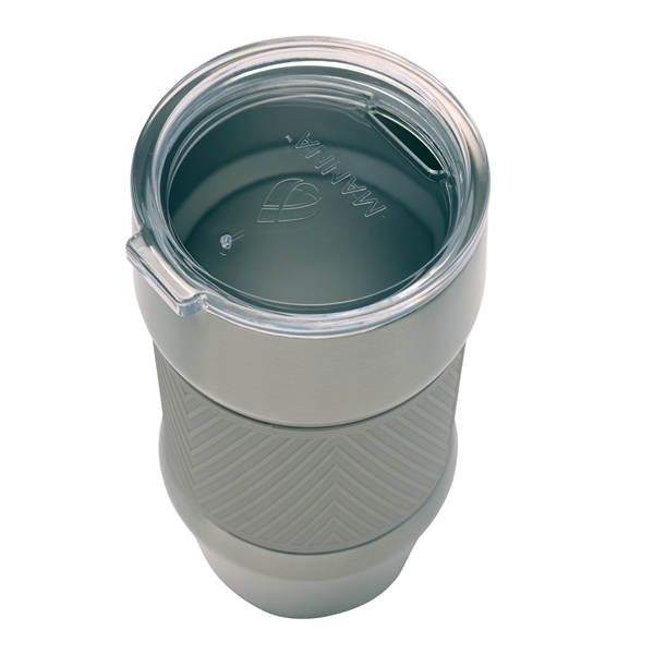 aerial view a sand manna(tm) 20 oz renegade stainless steel tumbler w / silicone grip, image 3 of 4