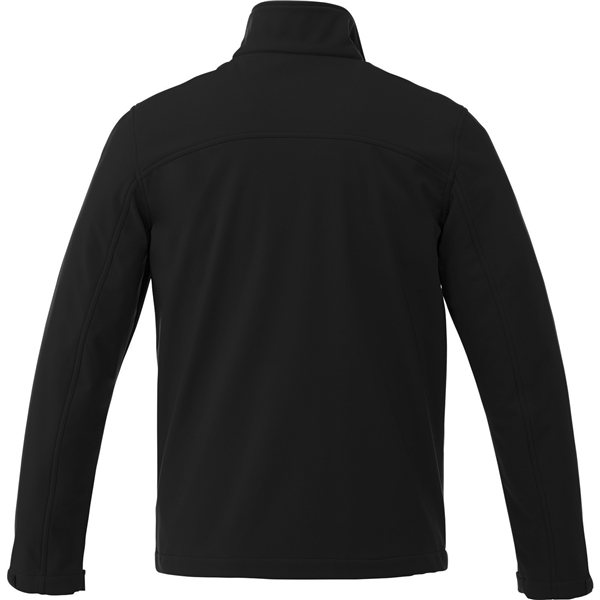 aerial view a black (995) mens maxson softshell jacket, image 2 of 4